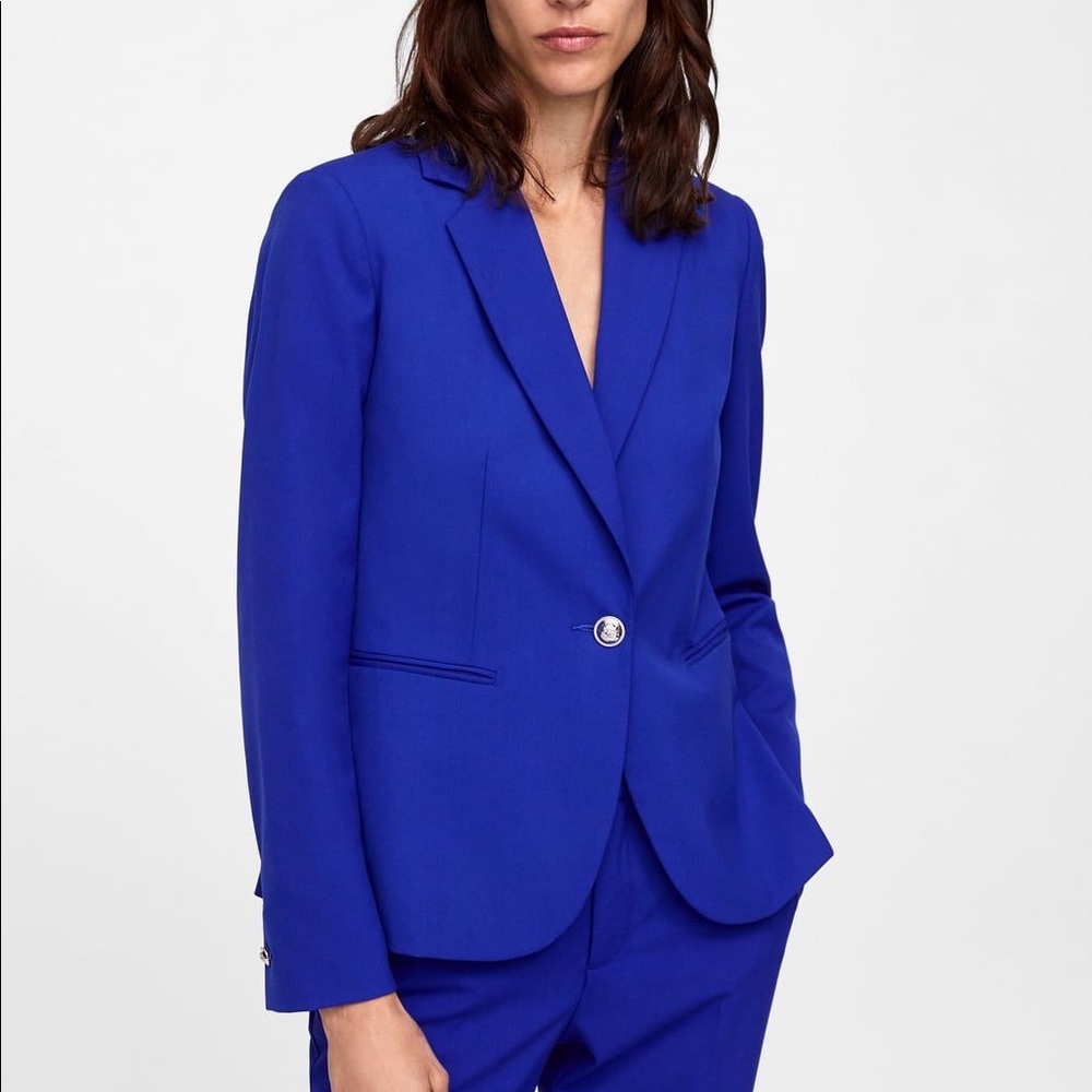 Zara NWOT royal blue blazer